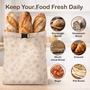Sacs à <span class=keywords><strong>pain</strong></span> en cire d'abeille réutilisables pour pains artisanaux, écologiques, lavables et durables, sacs de conservation réutilisables - Product Image 2