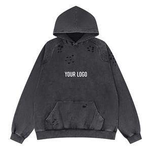 Sweats à capuche épais de haute qualité, sweats à capuche Gypsophila pour hommes, sweats à capuche à épaules tombantes pour hommes, sweats à capuche personnalisés avec logo pour hommes - Product Image 3