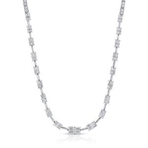 Premium Lab Grown Fancy Cut Diamond <b>Necklace</b> 18KT White Gold 19.22ct IGI DEF VVS2 Women's Luxury - Product Image 6