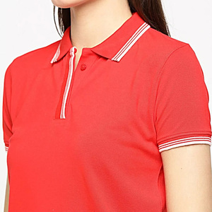 Mayorista personalizado Etiqueta privada Mujeres Algodón transpirable para Polos Patrón sólido Casual Al Aire Libre Camisetas a medida - Product Image 4