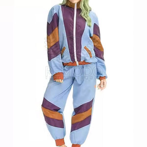 Ensemble coupe-vent printemps-automne pour femmes Ensemble de course deux pièces Ensemble coupe-vent décontracté pour femmes en gros - Product Image 4