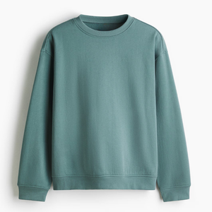 Sweat-shirt à col rond en molleton 100% coton personnalisé, uni, décontracté, streetwear, qualité supérieure - Product Image 1