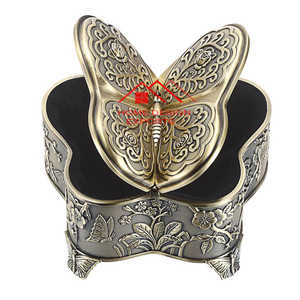 Boîte à bijoux en métal et verre en laiton pur au design attrayant, boîte à bijoux en métal de luxe à la vente chaude pour le rangement - Product Image 5