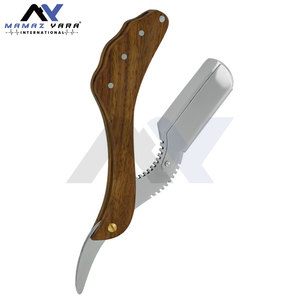 Navaja de Barbero Personalizada, Navaja de Afeitar Recta de Acero Inoxidable Sólido, Bloqueo Oscilante, Mango de Madera de Color Personalizado, Tazor Profesional para Barberos - Product Image 3
