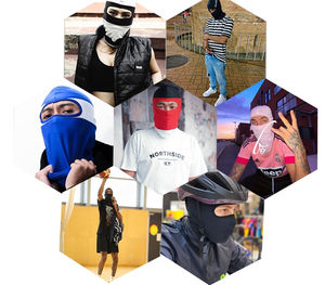 Cagoule de haute qualité avec impression OEM, masque de visage, cagoule coupe-vent, cagoule de ski, vente en gros - Product Image 6