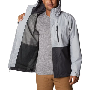 Chaqueta de lluvia cortavientos con capucha para hombre personalizada, impermeable de varios paneles para senderismo, chaquetas con cremallera al aire libre, diseño ligero - Product Image 5