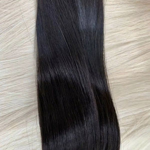 Extensiones de cabello trenzado recto de hueso de fuente virgen de alta calidad Paquetes de Trama humana Remy negro natural-Venta al por mayor - Product Image 3