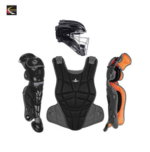 Ensemble d'équipement de baseball haut de gamme pour receveur : casque, protège-poitrine, protège-jambes – Production en gros personnalisable - Product Image 1