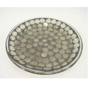 Mosaïque Fini Verre Cône Plaque Forme Ronde Cône Bougeoir Plaque Pour La Maison Table À Manger Partie Table Décorative Utilisation Supérieure - Product Image 3