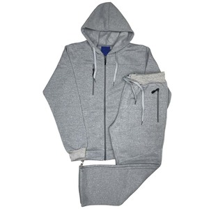 ชุดวอร์มผู้ชายคุณภาพสูง ผ้าฟลีซอุ่นสบาย 2 ชิ้น ผลิตจากโพลีเอสเตอร์/คอตตอน ทรงเข้ารูป พร้อมเชือกผูกเอว เสื้อและกางเกงขายาว - Product Image 5