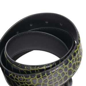 Ceinture en cuir de vachette à prix d'usine pour hommes et femmes, logo personnalisé, boucle en cuivre faite à la main, style vintage carré solide et décontracté - Product Image 3