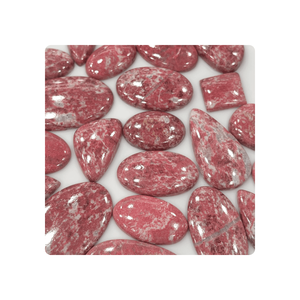 Pierre précieuse en thulite naturelle de qualité supérieure, cabochon en vrac, forme et taille mélangées, lot de 20 à 40 mm pour la fabrication de bijoux - Product Image 5