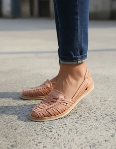 Mocassins en cuir tressé décontractés à enfiler, confortables, respirants, légers, avec semelle antidérapante, tendance mode pour femmes - Product Image 5