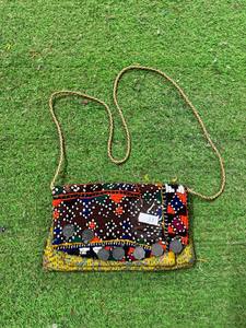 100% Cotton Bohemian Vintage Designer Banjara <b>Bags</b> Embroidered Mirror Work Handmade Clutch <b>for</b> Summer <b>Women's</b> <b>Bucket</b> <b>Bag</b> - Product Image 3