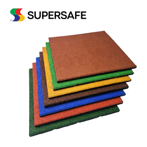 Tapetes de Goma Supersafe para Parques Infantiles, Antideslizantes, Amortiguadores de Impactos, Baldosas de Seguridad para Pisos, 500x500mm, Parque Infantil para Niños - Product Image 3