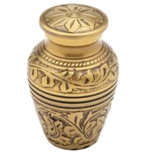 Urnes souvenirs de crémation en laiton de haute qualité avec gravure couleur or et noir Mini urnes souvenirs finies pour cendres humaines - Product Image 4