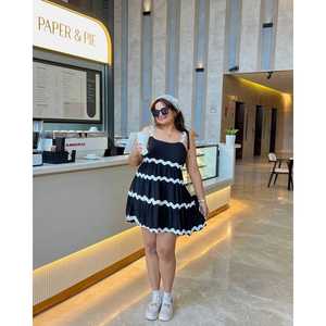 Vestido occidental de encaje negro hasta el suelo con lentejuelas, vestido de baile de manga corta XL para fiestas formales de noche - Product Image 6