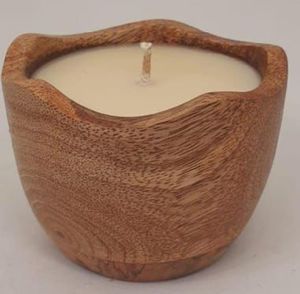Tazón de vela de madera de mango redondo TradeByD para el hogar, Hotel y restaurante, candelabros de madera, linternas y decoración de tarros de velas - Product Image 1