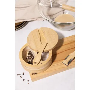Porte-Sel et Poivre Écologique en Bambou Munnar – Outils pour Herbes et Épices - Product Image 2