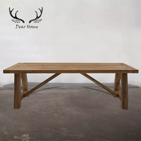 Meubles de salle à manger, banc en bois massif de chêne blanc, ensemble de table à manger, table en bois anti-salissure