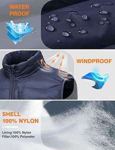 Venta Directa de Fábrica, Chaleco Acolchado con Cierre y Cuello en V, Personalizable, Transpirable, de Alta Calidad, para Hombre, Invierno, Casual - Product Image 5