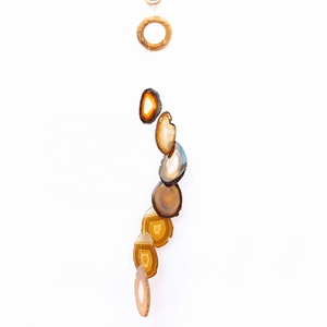 Carillon éolien de haute qualité en agate koala, tranches de géode, décorations de Noël, arts et artisanat, tranches d'agate naturelle colorées, carillons éoliens - Product Image 1