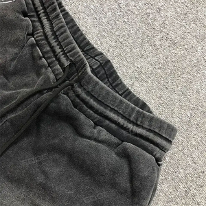 กางเกงขาสั้นผ้าฟลีซสำหรับผู้ชายกางเกงซักแบบไม่เป็นกรดสำหรับ100% ผ้าฝ้ายฝรั่งเศสเทอร์รี่ปรับแต่งแสงแดดได้แบบวินเทจไฮสตรีท - Product Image 3