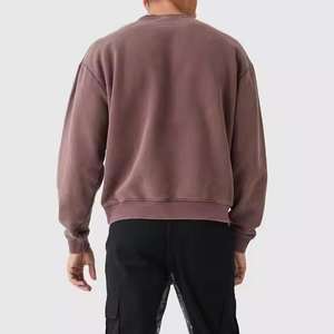 เสื้อสเวตเตอร์คอกลมของผู้ชายเสื้อมีฮู้ดผ้าคอตตอนผสมน้ำหนักออกแบบโลโก้ได้ตามต้องการ - Product Image 5