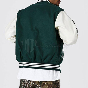 Chaqueta Letterman para Hombre de Tallas Grandes al por Mayor, Chaqueta Letterman para Hombre con Cuello Alto para Uso en Exteriores - Product Image 2