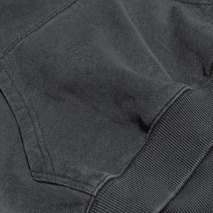 Sweat à capuche élégant d'hiver pour hommes, délavé à l'acide, en tissu mélangé de coton, avec cordon de serrage, coupe surdimensionnée, look streetwear - Product Image 3