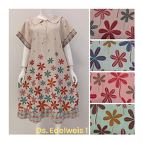 Vestido Daster con estampado floral con manga corta Diseño lindo y elegante Ropa de dormir de mujer para Dailu Home Wear