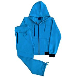 Ensemble de jogging réversible 2 pièces en polaire technique coupe-vent pour homme avec veste et pantalon de survêtement à cordon de serrage - Product Image 3