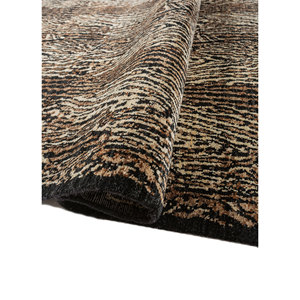 Alfombra Afgana de Lana Anudada a Mano, Estilo Gilded Age, Gris y Negro con Patrón Abstracto, para Decoración de Sala de Estar, Rectangular 9x12, para Pasillo, ENM-9004 - Product Image 2