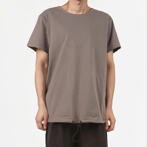 T-shirt marron uni le plus vendu pour les hommes Style décontracté 100% coton Dailywear T-shirt solide impression personnalisée respirant - Product Image 1