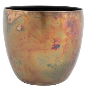 Pots de jardin en métal galvanisé robuste, finition laiton antique, contenants à fleurs, vente en gros, qualité commerciale - Product Image 2