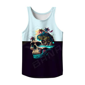 Recién llegado Slim Fit Gym Fitness Venta al por mayor Custom Men Singlet 100% Cotton Sublimated Tank Tops para hombres - Product Image 1