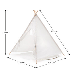 Tipi Montessori Indio ROBINCOOL Blanco, Carpa de Juego Infantil con Luces y Alfombra para Pequeños Exploradores - Product Image 4