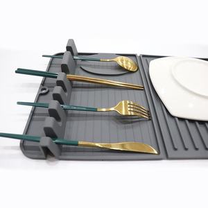 First Hongyu for Hot-selling Barbecue Oven <b>Silicone</b> Square Side Rack Pad Baking Tray Protective Oil-Draining Pad Black Stone - Product Image 2