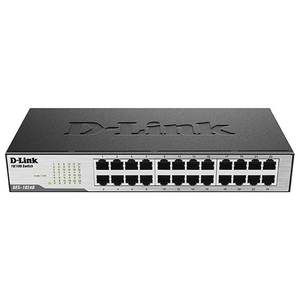 Commutateur réseau non géré D-Link DES 1024D Fast Ethernet 100 Mbps 24 ports SMB en noir, modèle 0440145 - Product Image 1