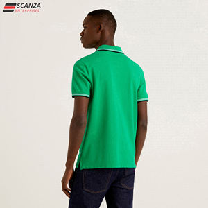 100% algodón para hombres, polos, ropa deportiva de manga corta bordada personalizada, estampado de tela antiarrugas de punto de fábrica - Product Image 4