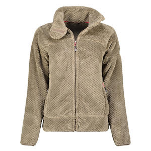 Veste polaire de luxe respirante de haute qualité pour femmes Veste à col haut douce, confortable et légère avec logo personnalisé - Product Image 5