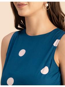 Vestido de algodón con estampado Floral de bloque de mano indio, nueva moda, ropa informal de verano para boda, tejido de cintura Natural hecho a mano - Product Image 4