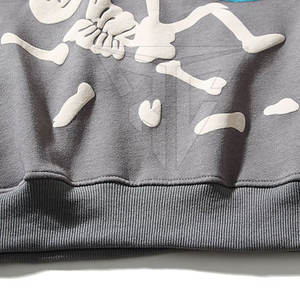 Meilleur matériau décontracté pour les sweats à capuche imprimés bouffants pour hommes manches longues mode de rue hiver 100% coton taille 6XL-teint uni - Product Image 5