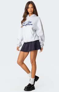 ชุดวอร์มแฟชั่นใหม่สำหรับผู้หญิง ระบายอากาศได้ดี ชุดเซ็ต 2 ชิ้น แบบสั่งทำพิเศษ ชุดเซ็ตผู้หญิง เสื้อแขนยาวแบบครอปพร้อมฮู้ด - Product Image 4