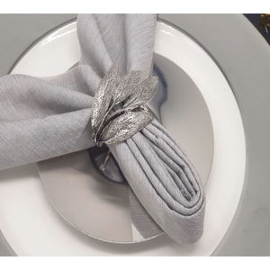 Rond de serviette rond élégant Design de luxe Porte-mouchoirs en argent Décoration classique de la maison et de la table Parfait pour le présentoir de serviettes - Product Image 6