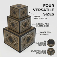 Boîte à bijoux en papier rigide personnalisée avec logo, emballage cadeau de luxe