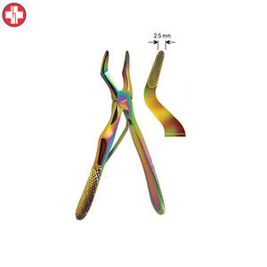 Fórceps de extracción pediátrica Fig. 51S Herramienta de extracción de raíces superiores con acabado recubierto de color - Product Image 1