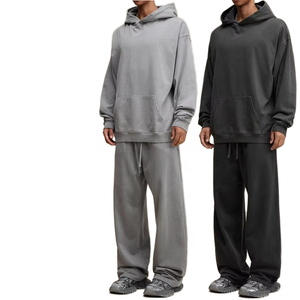 Survêtements unisexes d'hiver pour hommes en molleton technique 100% coton, brodés sur mesure avec logo personnalisé, respirants - Product Image 1