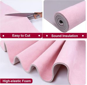 Tela de tapicería de techo de coche de material rosa con espuma - Product Image 2