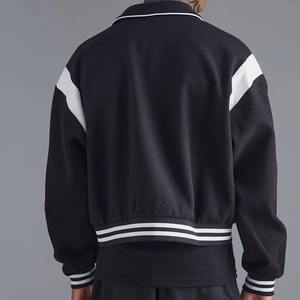 Veste universitaire sur mesure OEM ODM en gros pour hommes et femmes, logo brodé, manches en cuir PU, style baseball, bomber, vêtements d'extérieur tendance - Product Image 2